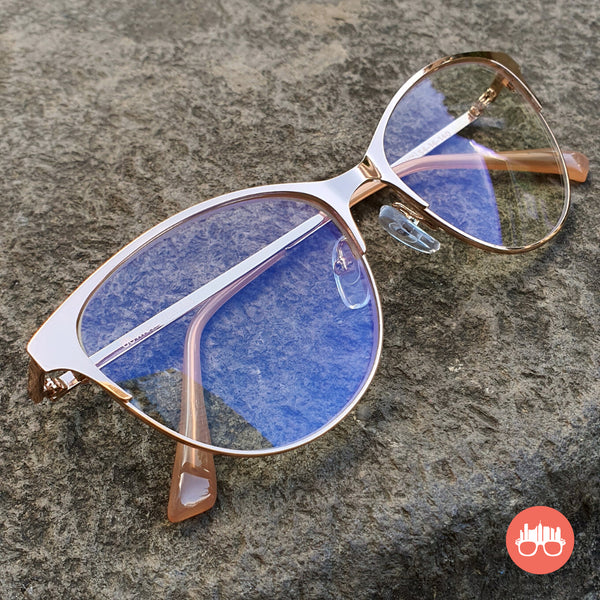 MetroSunnies Yassi Specs (Rose Gold) / Con-Strain Blue Light / Anti-Radiation Computer Eyeglasses
