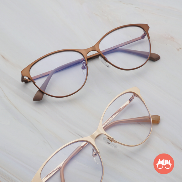 MetroSunnies Yassi Specs (Rose Gold) / Con-Strain Blue Light / Anti-Radiation Computer Eyeglasses