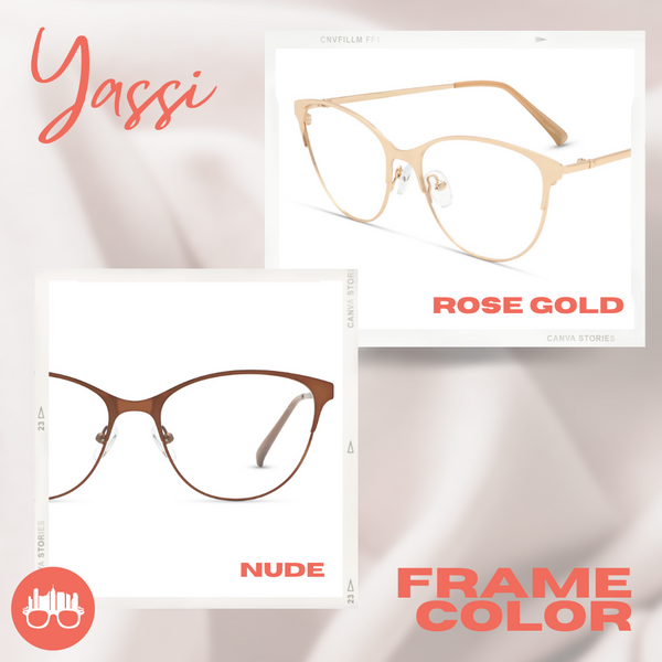 MetroSunnies Yassi Specs (Rose Gold) / Con-Strain Blue Light / Anti-Radiation Computer Eyeglasses