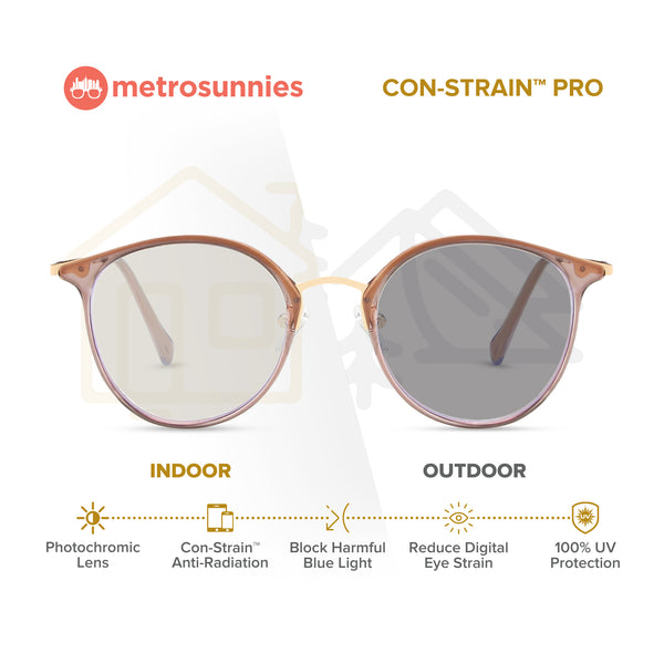 MetroSunnies Yuri Specs (Champagne) / Replaceable Lens / Eyeglasses for Men and Women
