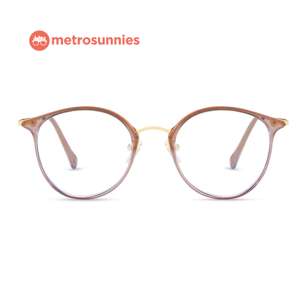 MetroSunnies Yuri Specs (Champagne) / Replaceable Lens / Eyeglasses for Men and Women
