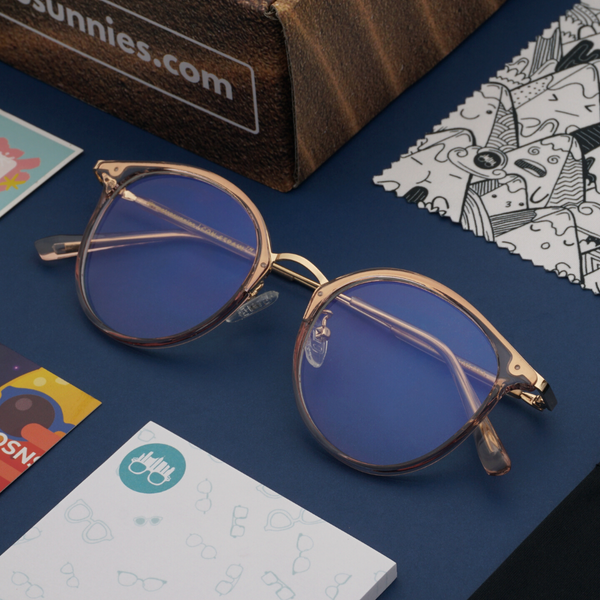 MetroSunnies Yuri Specs (Champagne) / Replaceable Lens / Eyeglasses for Men and Women
