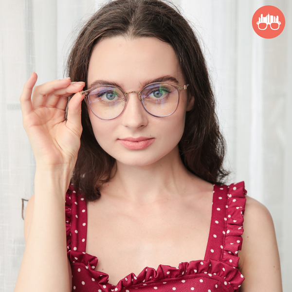 MetroSunnies Yuri Specs (Champagne) / Replaceable Lens / Eyeglasses for Men and Women