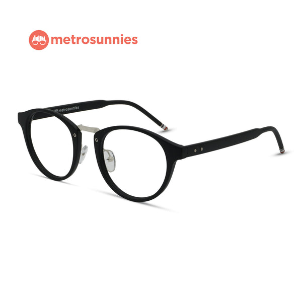 MetroSunnies Zia Specs (Black) / Replaceable Lens / Eyeglasses for Men and Women