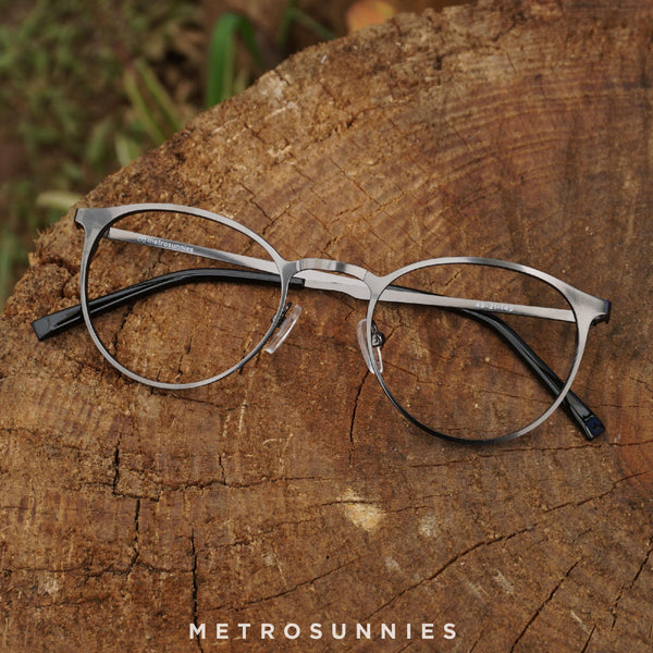 MetroSunnies Steve Specs (Gun) / Con-Strain Blue Light / Anti-Radiation Computer Eyeglasses