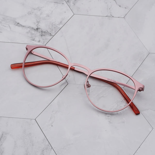 MetroSunnies Steve Specs (Pink) / Replaceable Lens / Eyeglasses for Men and Women