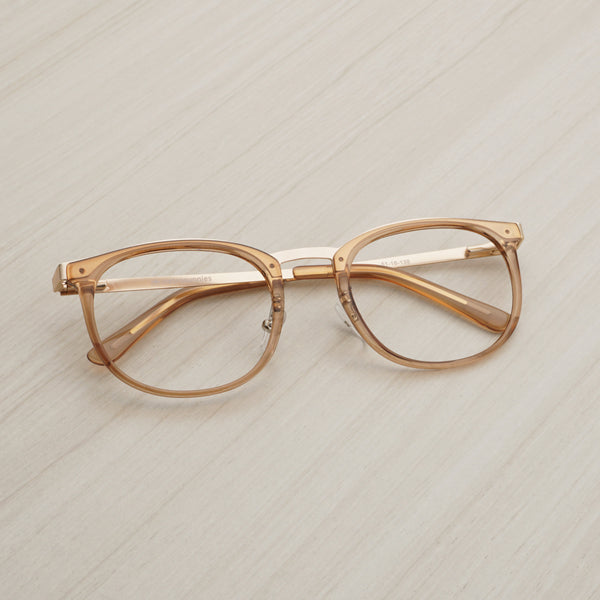 MetroSunnies Taylor Specs (Champagne) / Replaceable Lens / Eyeglasses for Men and Women