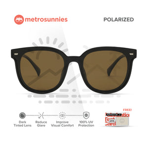 MetroSunnies Akira Sunnies (Brown) / Polarized Sunglasses UV400 / Oversized / Fashion Eyewear for Men and Women