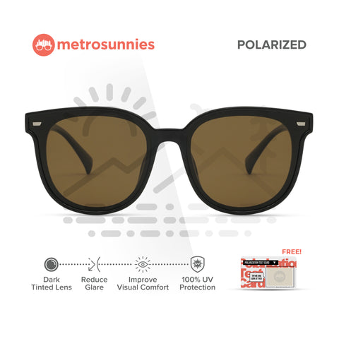 MetroSunnies Akira Sunnies (Brown) / Polarized Sunglasses UV400 / Oversized / Fashion Eyewear for Men and Women