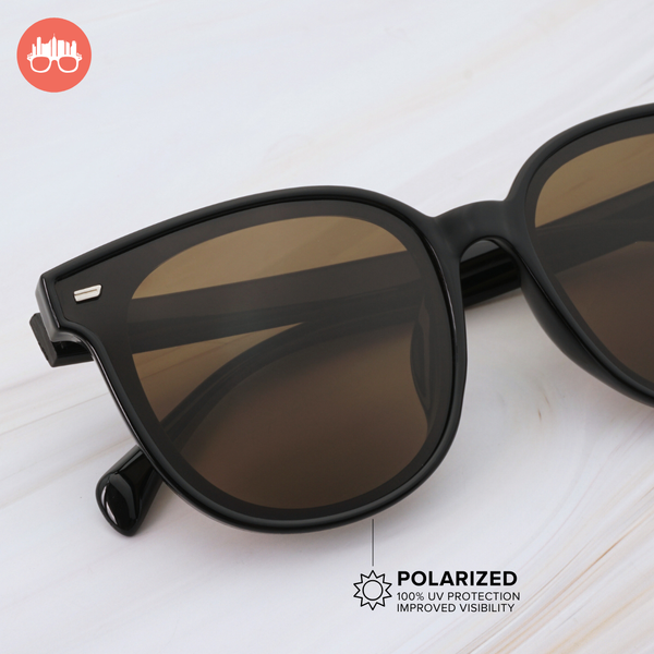 MetroSunnies Akira Sunnies (Brown) / Polarized Sunglasses UV400 / Oversized / Fashion Eyewear for Men and Women
