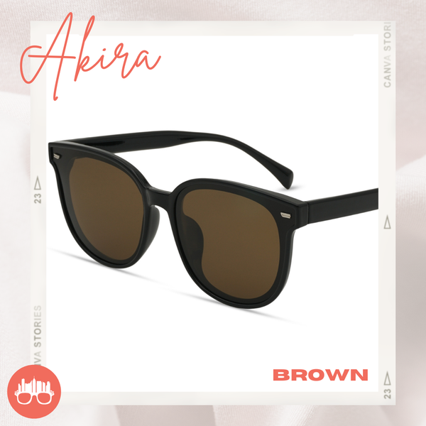 MetroSunnies Akira Sunnies (Brown) / Polarized Sunglasses UV400 / Oversized / Fashion Eyewear for Men and Women