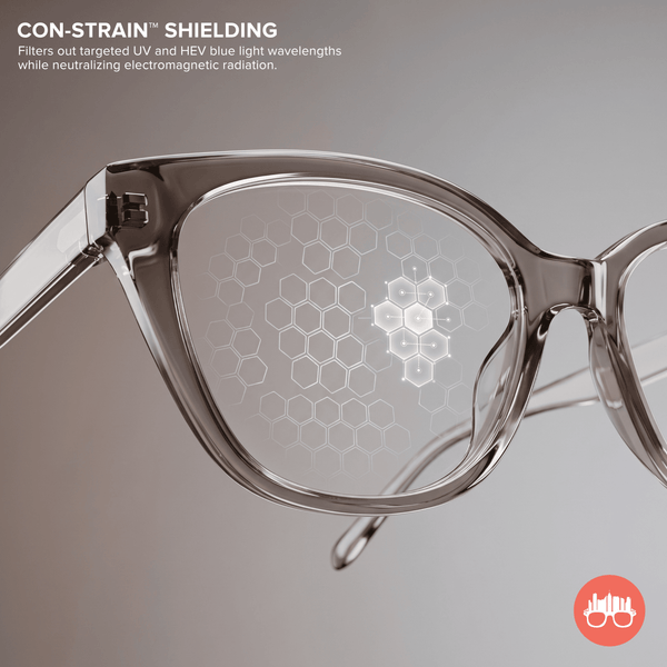 MetroSunnies Althea Cat Eye TR90 Eyeglasses Con-Strain Anti-Radiation Photochromic in Taupe Eyewear
