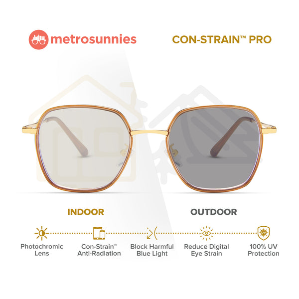 MetroSunnies August Specs (Nude) / Con-Strain Blue Light / Anti-Radiation Computer Eyeglasses
