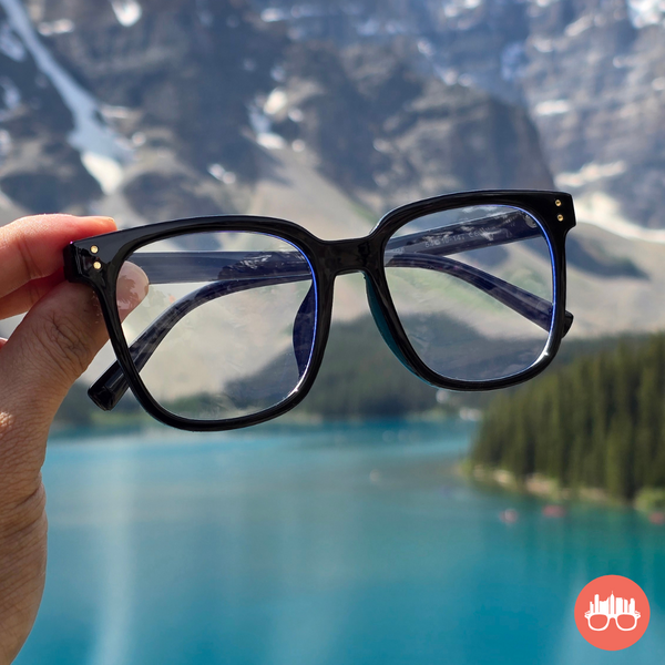 MetroSunnies Blake Specs (Black) Con-Strain Anti Radiation Replaceable Lens Eyeglasses Women Men Blue Light Eyewear