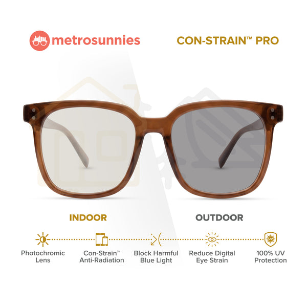 MetroSunnies Blake Specs Con-Strain Anti Radiation Replaceable Lens Eyeglasses Women Men Blue Light Eyewear