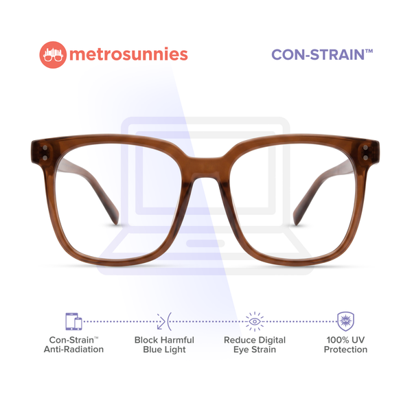 MetroSunnies Blake Specs Con-Strain Anti Radiation Replaceable Lens Eyeglasses Women Men Blue Light Eyewear