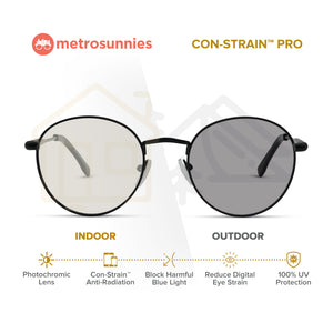 MetroSunnies Bobby Specs (Black) / Replaceable Lens / Eyeglasses for Men and Women