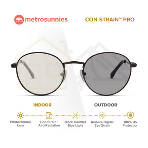 MetroSunnies Bobby Specs (Bronze) / Replaceable Lens / Eyeglasses for Men and Women