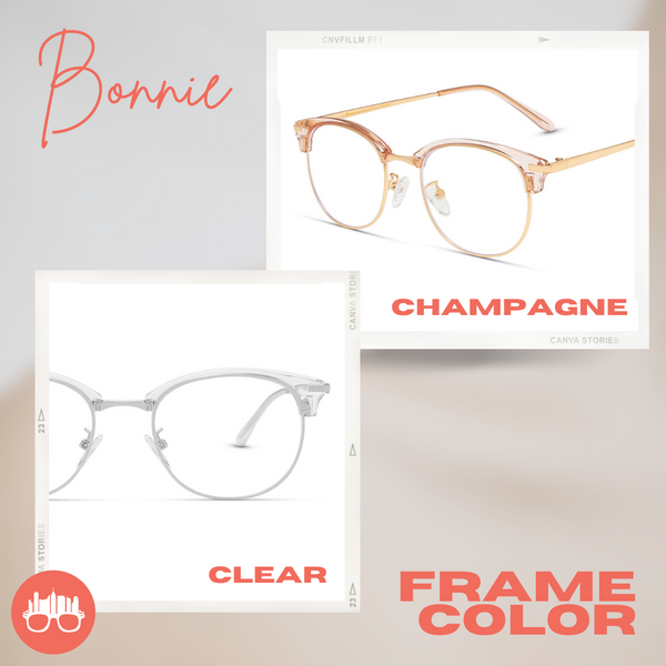MetroSunnies Bonnie Specs (Champagne) / Con-Strain Blue Light / Versairy / Anti-Radiation Eyeglasses