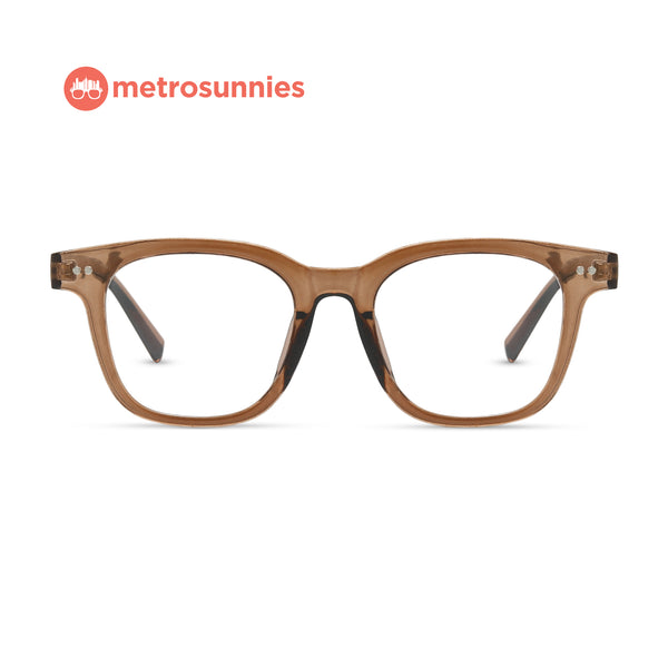 MetroSunnies Buck Specs (Champagne) Con-Strain Anti Radiation Replaceable Lens Eyeglasses Women Men Blue Light Eyewear