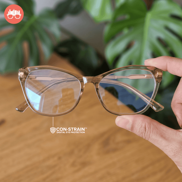 MetroSunnies Candice Specs (Nude) Con-Strain Anti Radiation Eyeglasses Women Men Blue Light Eyewear