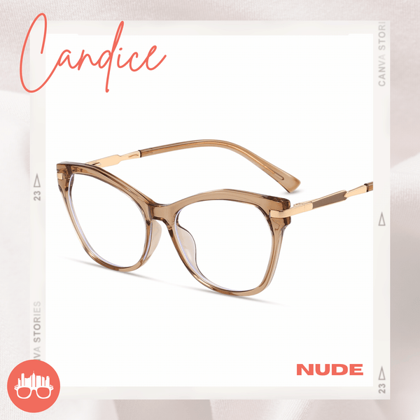 MetroSunnies Candice Specs (Nude) Con-Strain Anti Radiation Eyeglasses Women Men Blue Light Eyewear