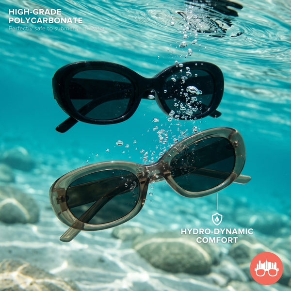 MetroSunnies Chloe Sunnies (Nude) / Polarized Waterproof Sunglasses UV400 / Fashion Eyewear for Men and Women