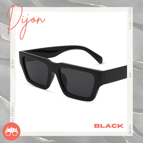 MetroSunnies Dijon Sunnies (Black) / Polarized Sunglasses UV400 / Fashion Eyewear for Men and Women