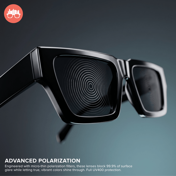 MetroSunnies Dijon Sunnies (Black) / Polarized Waterproof Sunglasses UV400 / Fashion Eyewear for Men and Women