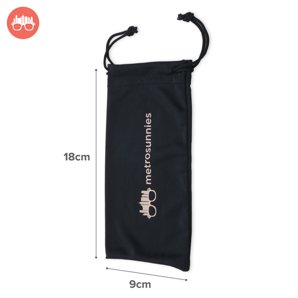 MetroSunnies Drawstring Pouch for Eyewear Specs Portable Multipurpose Soft Bag Holder Case Sunglass