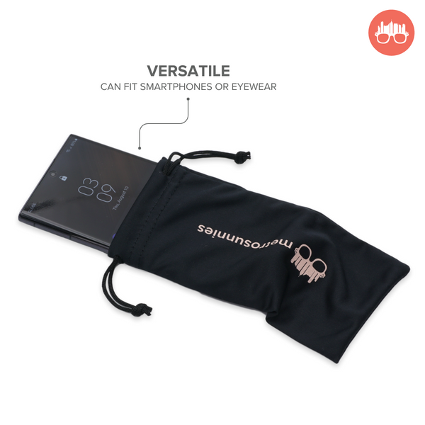 MetroSunnies Drawstring Pouch for Eyewear Specs Portable Multipurpose Soft Bag Holder Case Sunglass