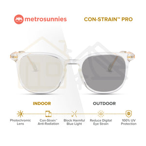 MetroSunnies Ezra Specs (Clear) / Con-Strain Blue Light / Anti-Radiation Computer Eyeglasses