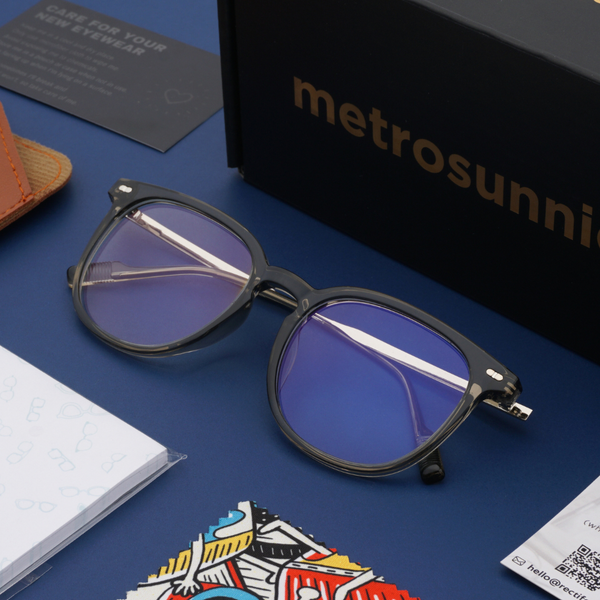 MetroSunnies Ezra Specs (Clear) / Con-Strain Blue Light / Anti-Radiation Computer Eyeglasses