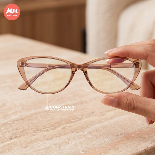 MetroSunnies Gabrielle Specs / Anti Radiation Glasses for Women and Men / Eyeglasses Replaceable Lens / Blue Light Eyewear / Versairy TR90 Lightweight / Optical Frame