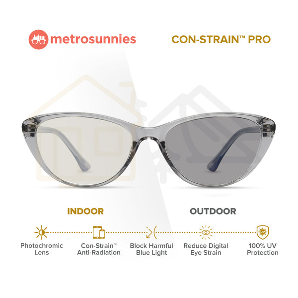 MetroSunnies Gabrielle Specs / Anti Radiation Glasses for Women and Men / Eyeglasses Replaceable Lens / Blue Light Eyewear / Versairy TR90 Lightweight / Optical Frame