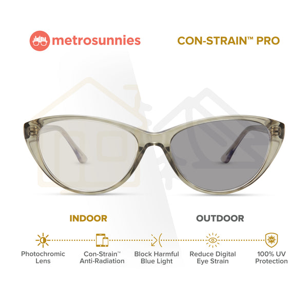 MetroSunnies Gabrielle Specs / Anti Radiation Glasses for Women and Men / Eyeglasses Replaceable Lens / Blue Light Eyewear / Versairy TR90 Lightweight / Optical Frame