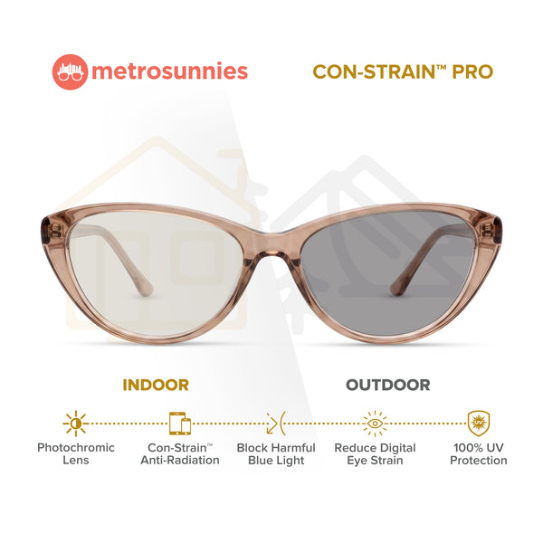 MetroSunnies Gabrielle Specs / Anti Radiation Glasses for Women and Men / Eyeglasses Replaceable Lens / Blue Light Eyewear / Versairy TR90 Lightweight / Optical Frame