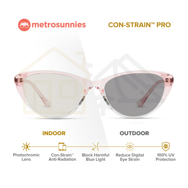 MetroSunnies Gabrielle Specs / Anti Radiation Glasses for Women and Men / Eyeglasses Replaceable Lens / Blue Light Eyewear / Versairy TR90 Lightweight / Optical Frame