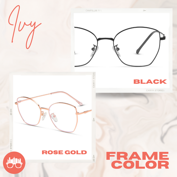 MetroSunnies Ivy Specs (Rose Gold) / Con-Strain Blue Light / Anti-Radiation Computer Eyeglasses