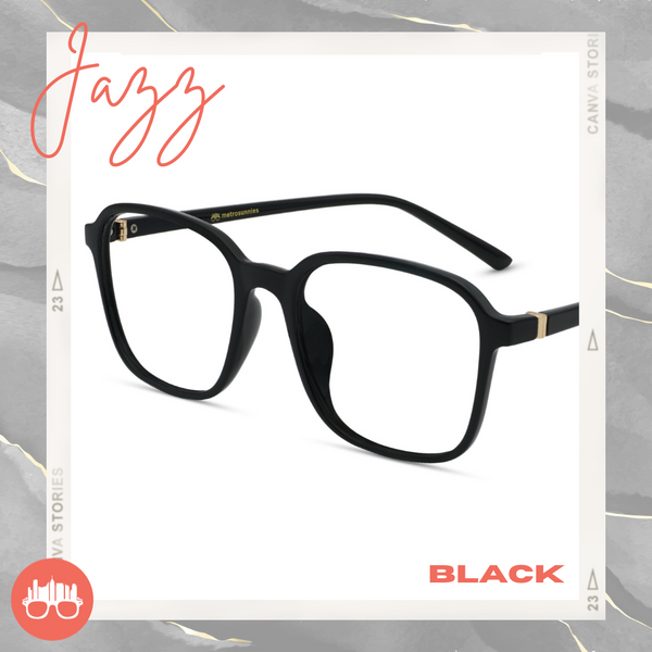 MetroSunnies Jazz Specs (Black) / Con-Strain Blue Light / Versairy / Anti-Radiation Eyeglasses