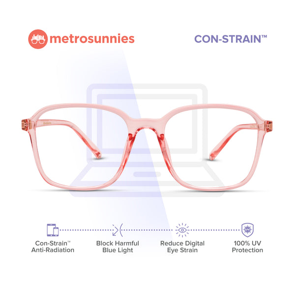 MetroSunnies Jazz Specs (Pink) / Con-Strain Blue Light / Versairy / Anti-Radiation Eyeglasses