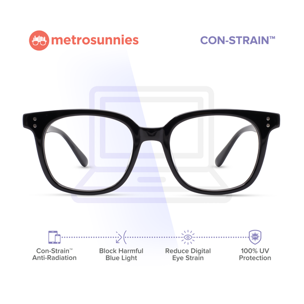 MetroSunnies Jhoanna Specs Con-Strain Anti Radiation Eyeglasses Women Men Blue Light Eyewear