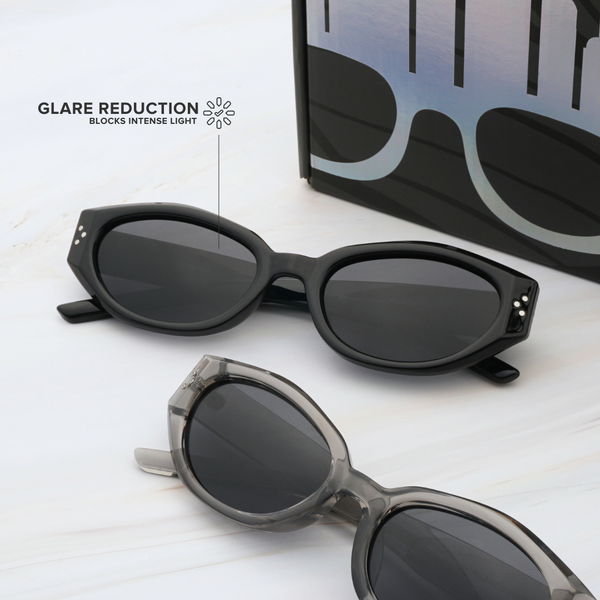 MetroSunnies Kendra Sunnies (Black) / Polarized Sunglasses UV400 / Fashion Eyewear for Men and Women