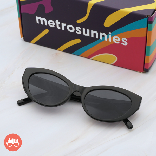 MetroSunnies Kim Sunnies (Black) / Polarized Sunglasses UV400 / Fashion Eyewear for Men and Women
