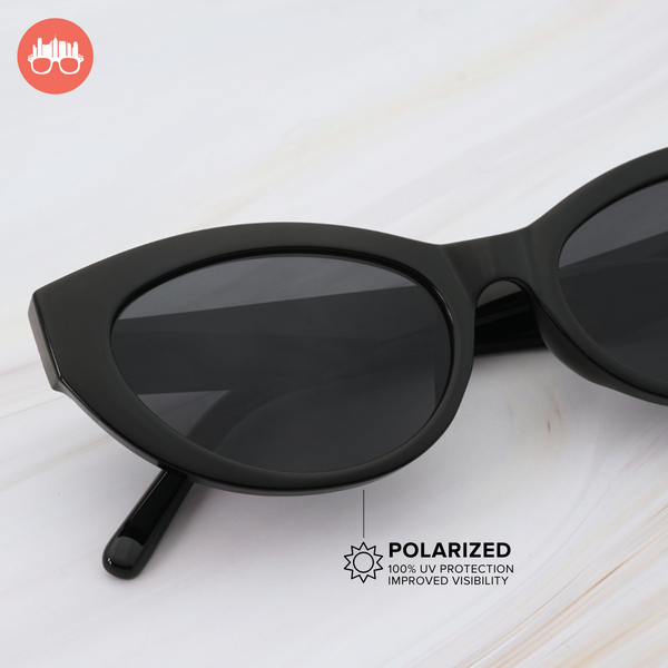 MetroSunnies Kim Sunnies (Black) / Polarized Sunglasses UV400 / Fashion Eyewear for Men and Women