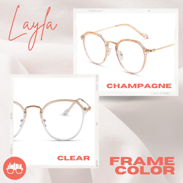 MetroSunnies Layla Specs (Champagne) / Con-Strain Blue Light / Versairy / Anti-Radiation Eyeglasses