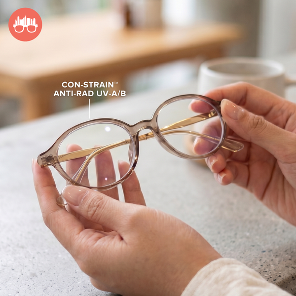 MetroSunnies Lennon Specs (Nude) Con-Strain Anti Radiation Eyeglasses Women Men Blue Light Eyewear