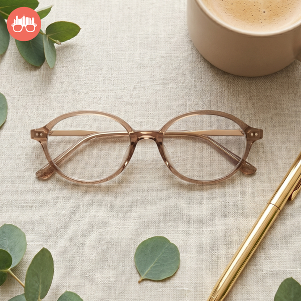 MetroSunnies Lennon Specs (Nude) Con-Strain Anti Radiation Eyeglasses Women Men Blue Light Eyewear