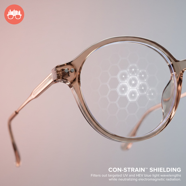 MetroSunnies Lennon Specs (Nude) Con-Strain Anti Radiation Eyeglasses Women Men Blue Light Eyewear