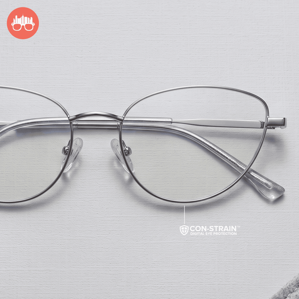 MetroSunnies Lucerne Oval Cat Eye Metal Eyeglasses Con-Strain Anti-Radiation Photochromic Specs